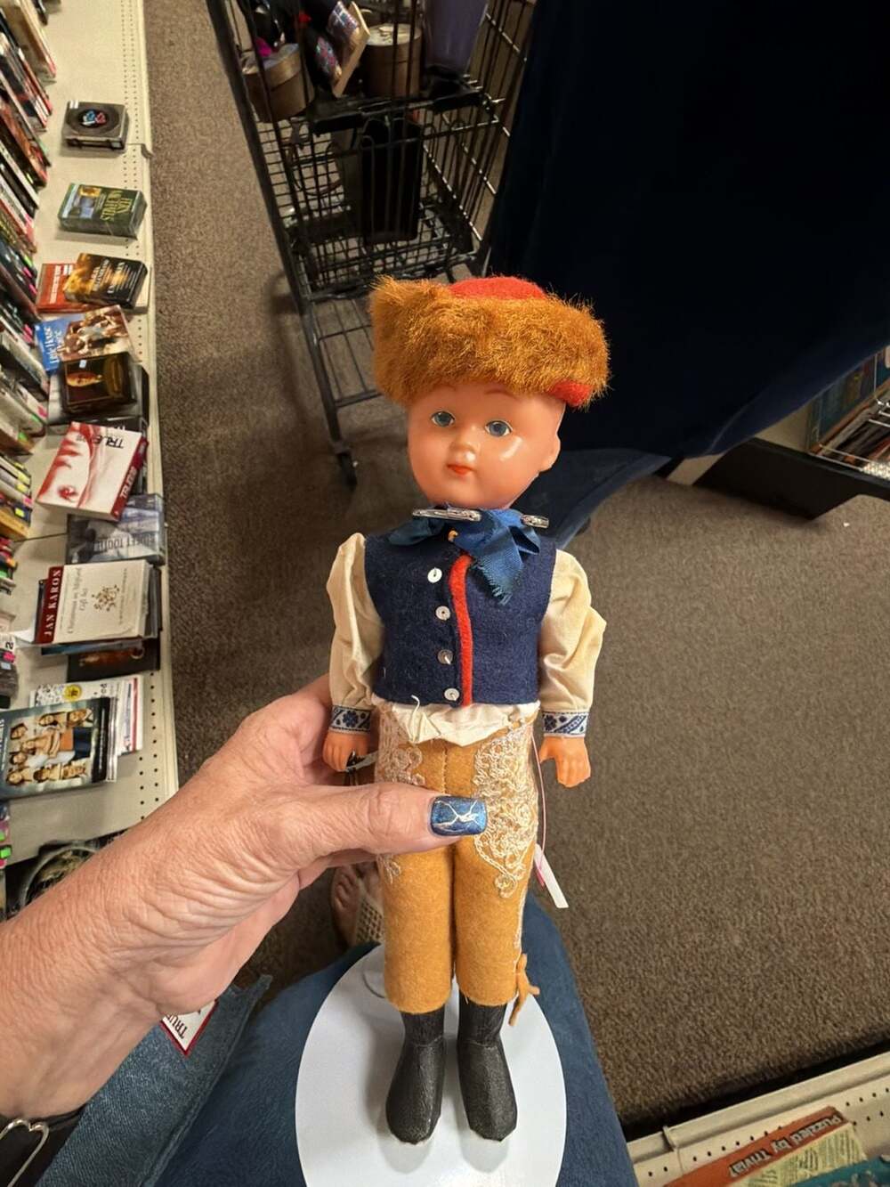 Vintage L'udová Tvorba Czechoslovakian Folk Boy Doll in Traditional Costume